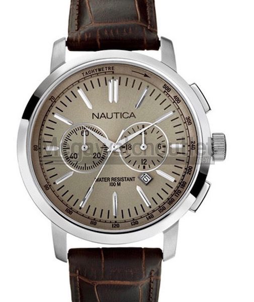 nautica leather watch